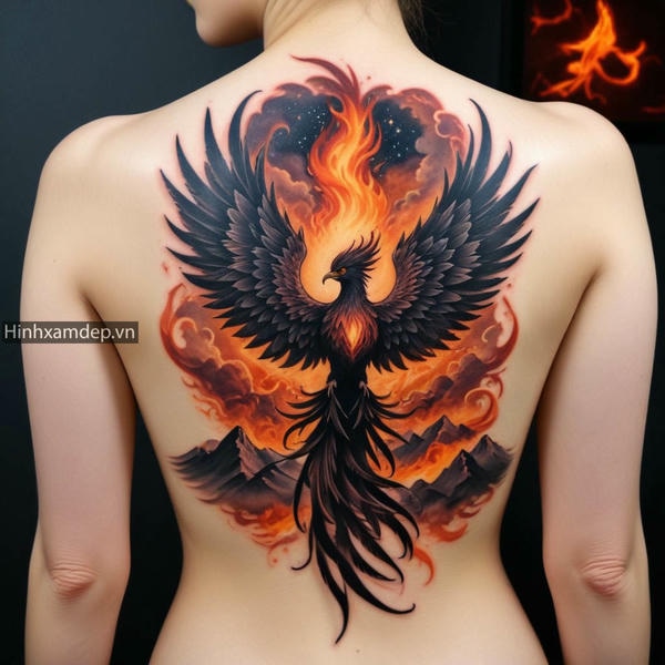 Tổng hợp Hình xăm phượng hoàng lửa đẹp nhất Tổng hợp Hình xăm phượng hoàng lửa đẹp nhất