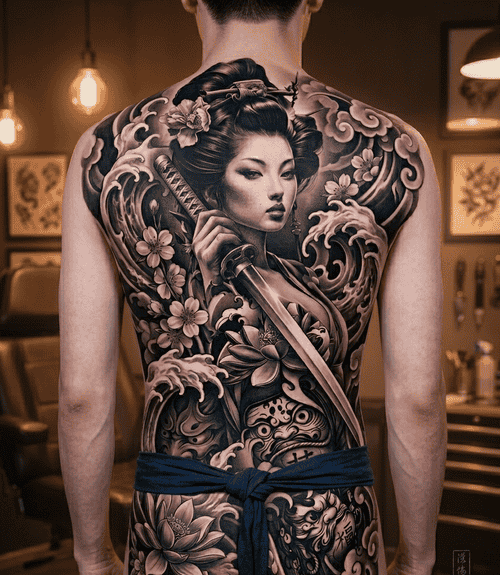 hinh_xam_geisha_cam_kiem