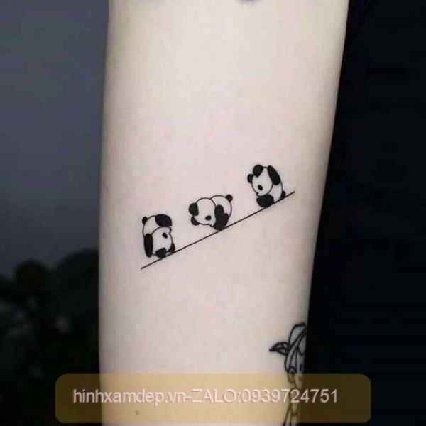 hình xăm gấu trúc  panda tattoo by wwwbttattoocom  Flickr