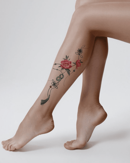 Hình Xăm Hoa Mẫu Đơn Màu - Rực rỡ và sống động.