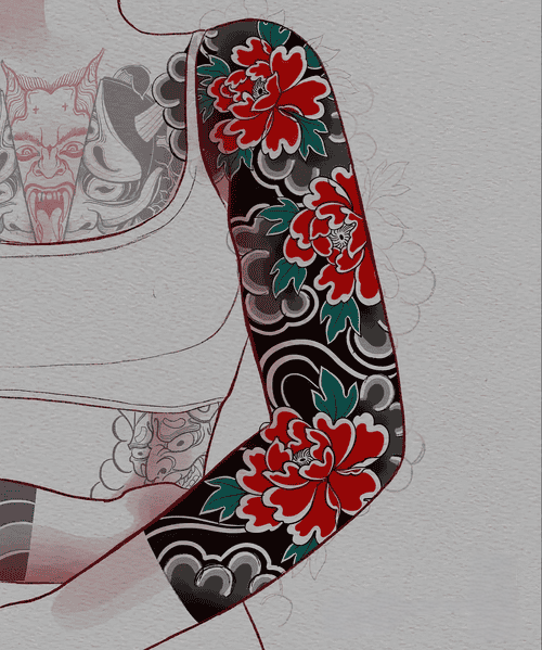 Hình Xăm Hoa Mẫu Đơn Trên Cánh Tay - Dễ dàng khoe và phô diễn.