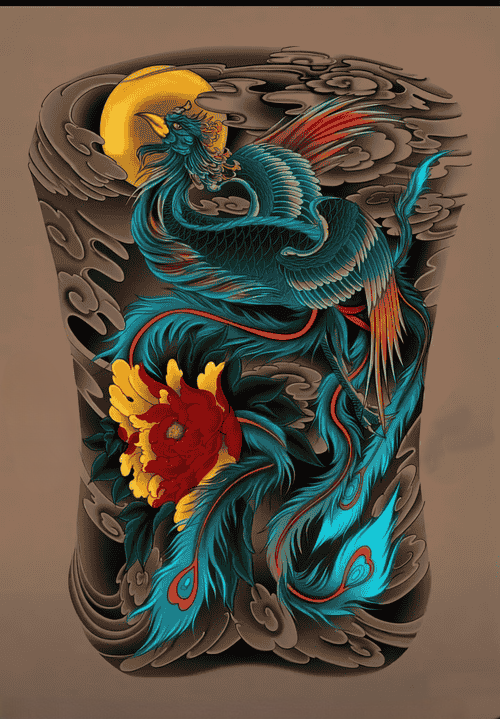 Hình Xăm Phượng Hoàng Hoa Mẫu Đơn Full Lưng - Tác phẩm nghệ thuật đỉnh cao.