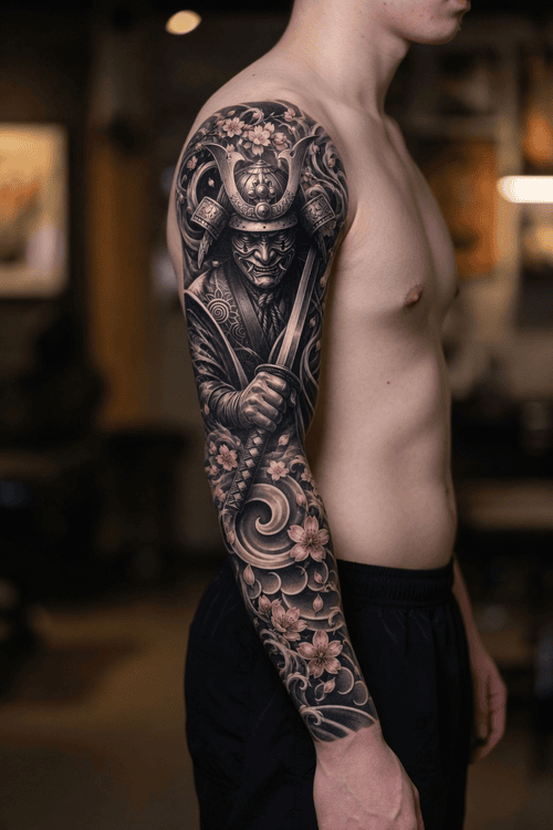 hình xăm samurai nhật cổ đẹp tổng hợp