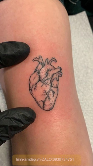 Hình xăm mini trái tim ở tay