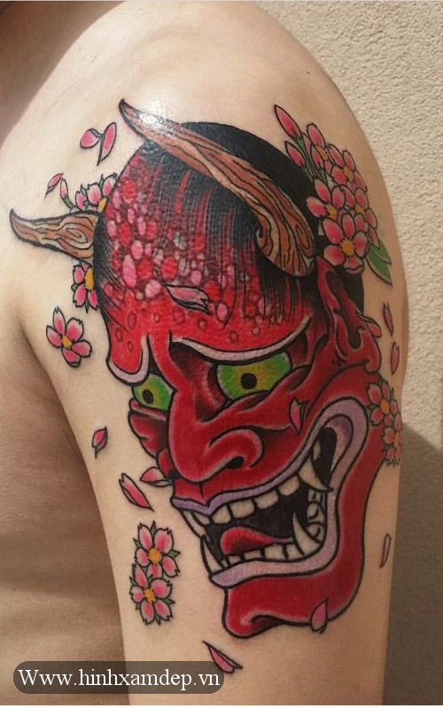 Hình mặt quỷ oni  Matiengartist  Tattoo Art  Painting