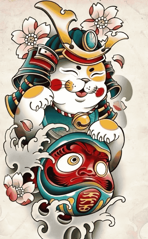 hinh-xam-meo-than-tai-samurai_1