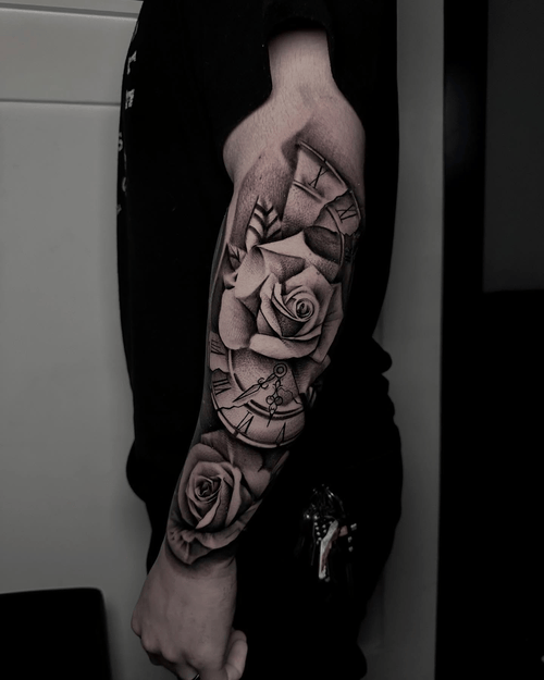 hinh-xam-dong-ho-hoa-hong_1