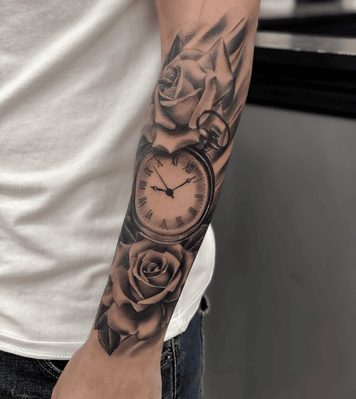 hinh-xam-dong-ho-hoa-hong_9