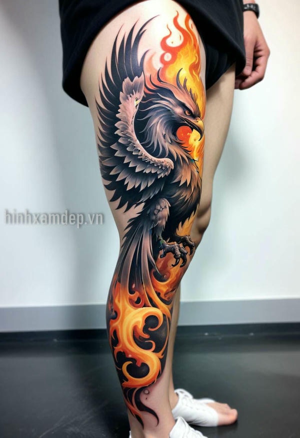 Những mẫu xăm và cấm kỵ khi xăm hình phượng hoàng full chân