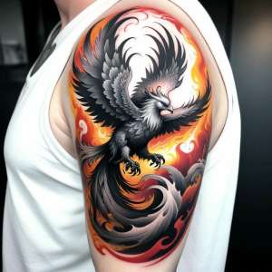 Tổng hợp mẫu hình xăm phượng hoàng ở tay và lưu ý