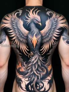 Hình xăm phượng hoàng ở lưng đẹp 2025