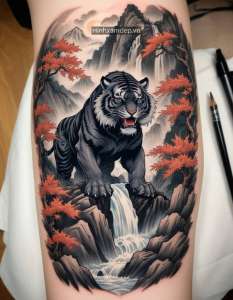 Hình Xăm Hổ Xuống Núi – Biểu Tượng Sức Mạnh Và Uy Nghi