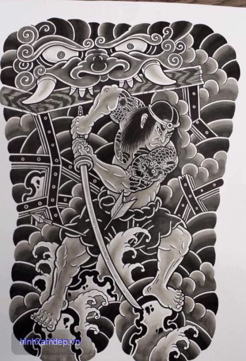 Hình xăm samurai nhật cổ  Biểu trưng cho sự dũng cảm và kiên cường