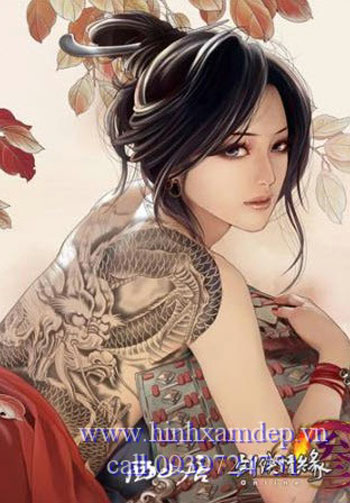 hình xăm geisha (3)