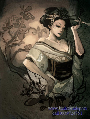 hình xăm geisha (13)