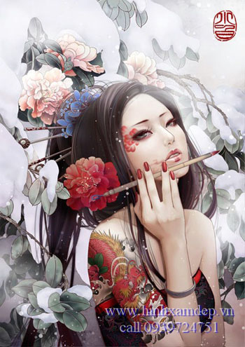 hình xăm geisha (14)