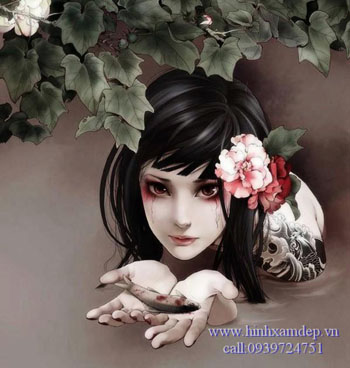 hình xăm geisha (20)