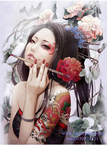 hình xăm geisha đẹp (48)
