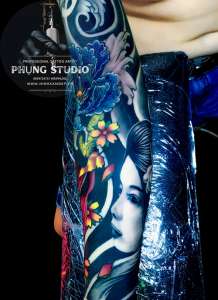 hinh xam geisha nhat ban o canh tay