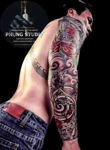 hinh xam dau rong dep full het tay