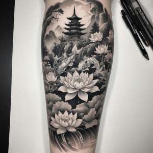 Tổng hợp mẫu Hình xăm cá chép ở chân đẹp nhất