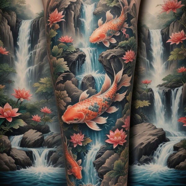 Tập hợp những Hình xăm cá chép bắp chân đẹp nhất hiện nay Tập hợp những Hình xăm cá chép bắp chân đẹp nhất hiện nay