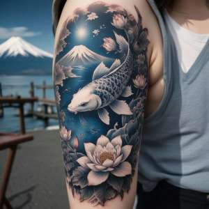 Tổng hợp những mẫu Hình xăm cá chép hoa sen đẹp 2025