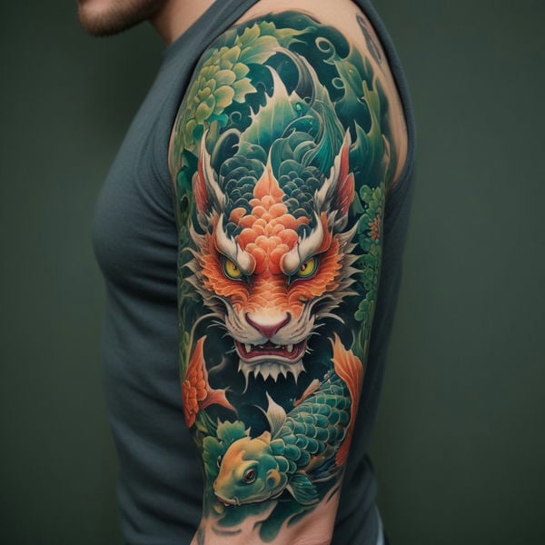 Những mẫu hình xăm cá chép mặt quỷ đẹp 2025