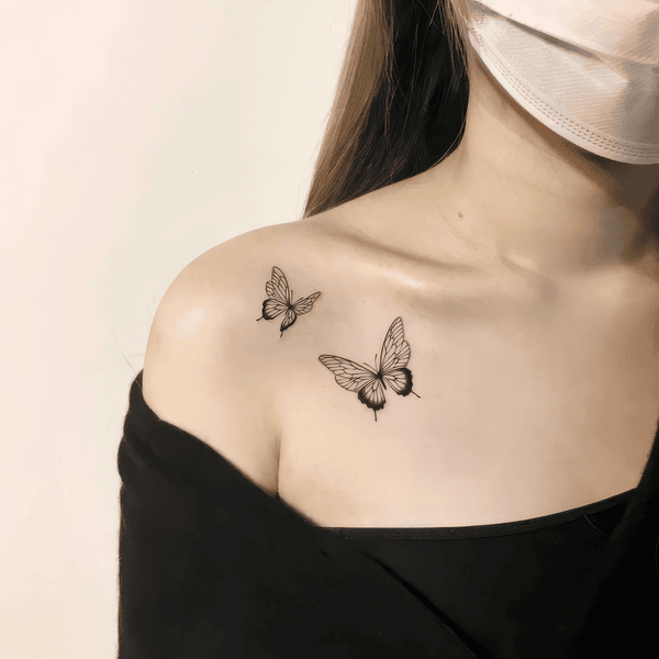 Xu Hướng Hình Xăm Bướm Đen Trắng: Ý Nghĩa & Gợi Ý Vị Trí Xăm Ấn Tượn