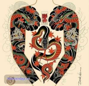 Hình xăm Nhật cổ full tay - Kỹ thuật tinh xảo và mẫu đẹp 2025