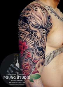 hinh xam rong bap tay dep