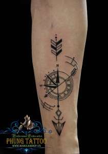 Hình xăm mũi tên ở cánh tay đẹp dành cho nam