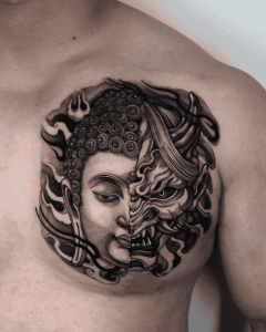 Hình Xăm Nửa Phật Nửa Quỷ – Sự Kết Hợp Giữa Thiện Và Ác