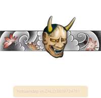 Phong cách độc đáo với hình xăm vòng tay Nhật cổ mặt quỷ