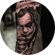 Hình Xăm Joker – Đen Trắng, Full Lưng Hay Mini?