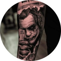 Hình Xăm Joker – Đen Trắng, Full Lưng Hay Mini?