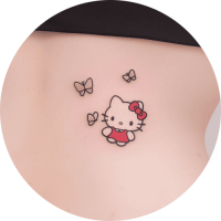 Hình Xăm Hello Kitty: Chọn Mẫu Không Hối Hận Sau 5 Năm